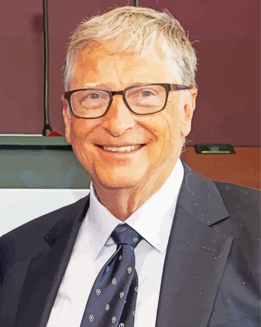 Finalizing Aesthetic Bill Gates Artwork