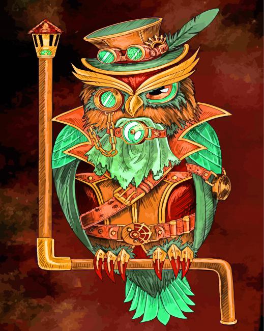 finalized Aesthetic Owl Art Paint By Numbers