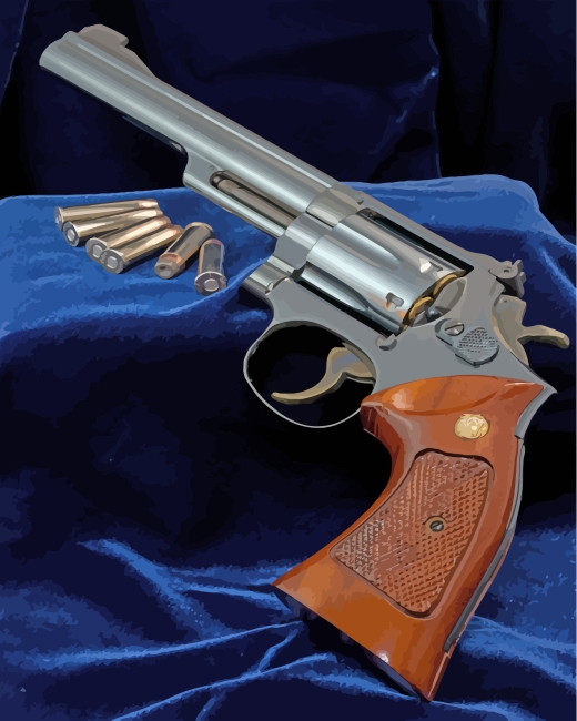 finalizing the artwork Aesthetic Gun Art Paint By Numbers