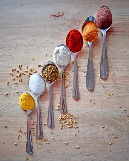 Aesthetic Spoons Spicy Paint By Numbers final artwork completed