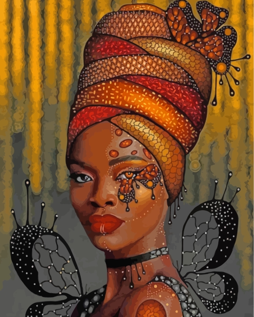 Finalize African Girl Portrait Artwork