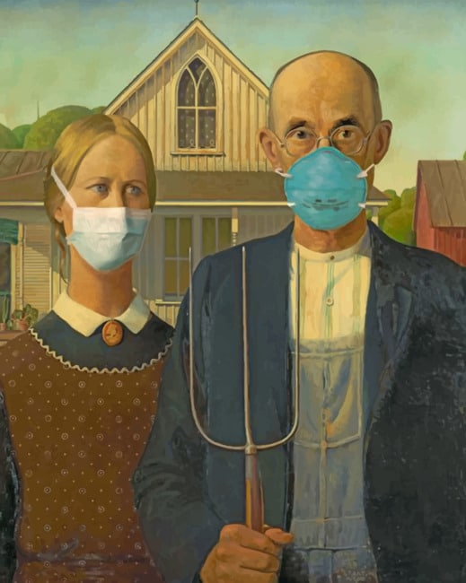 Finalizing American Gothic Couple artwork