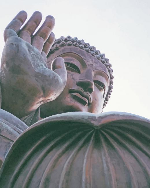 Finalizing Buddha Statue Lin Monastery Artwork