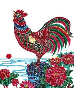 Red Bird Themed Paint By Numbers