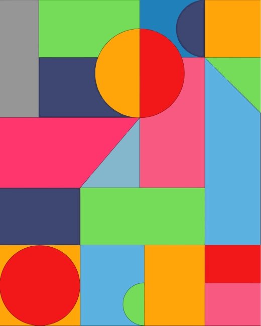 Finalizing the Colorful Geometric Abstract Paint by Numbers Painting