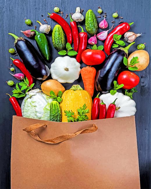 Finalizing Healthy Life Carrots Paint By Numbers artwork