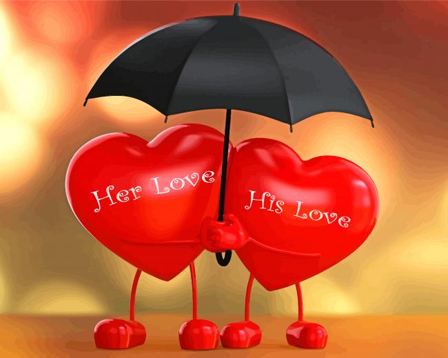 Finalized Love Hearts Illustration Artwork