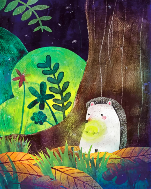 Finalizing the Hedgehog Animal Paint By Numbers artwork