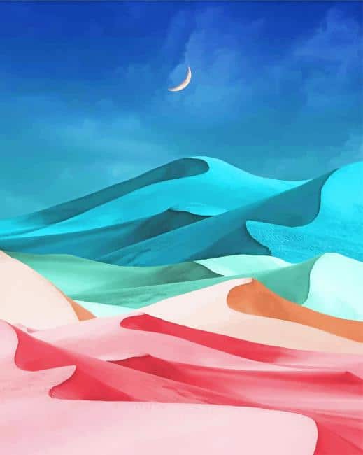 Finalizing Desert Landscape Illustration Paint By Numbers