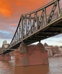Iron Footbridge in Frankfurt Paint By Numbers