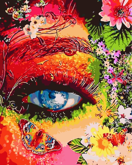 Finalize Colorful Floral Eye Artwork