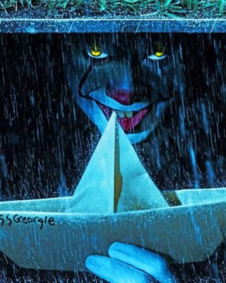 Finalizing the Pennywise Sewer Scene Paint By Numbers Artwork