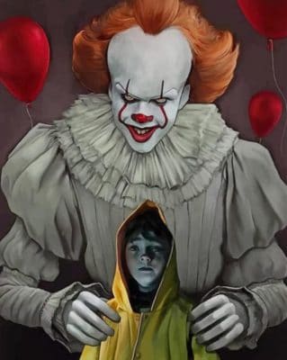 Pennywise Horror Paint By Numbers final artwork image