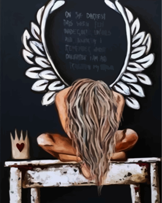 Finalizing Angel Sadness Paint By Numbers artwork
