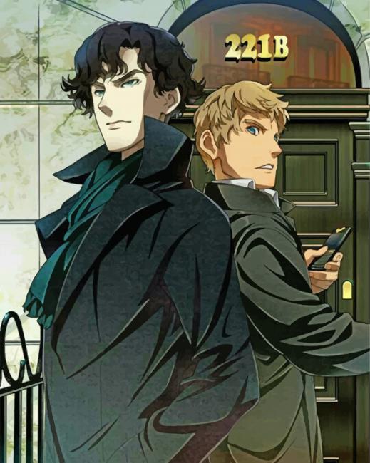 Finalizing Anime Sherlock Theme Paint By Numbers artwork