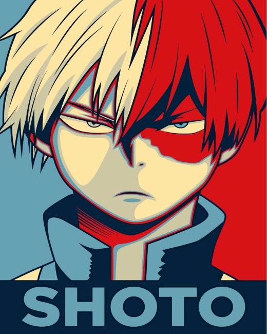 Finalizing the Shoto Todoroki artwork