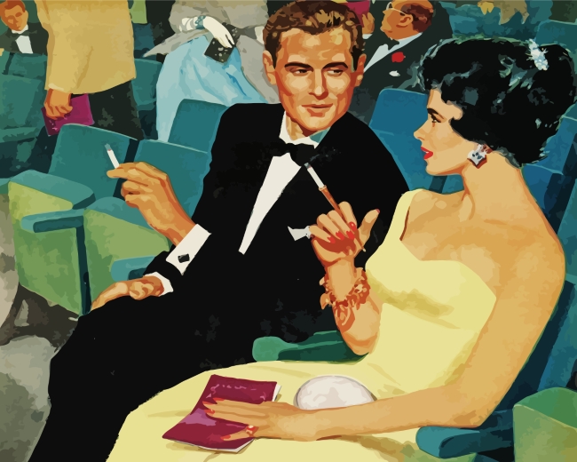 Finalizing the artwork with paint by numbers