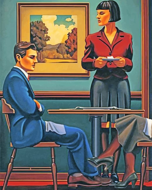 Finalizing Vintage Aesthetic Coffee Time Paint By Numbers artwork