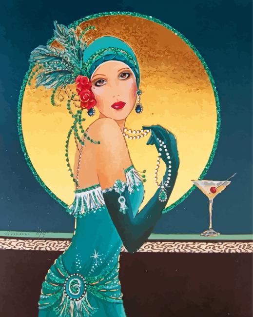 Green Deco Women completed artwork