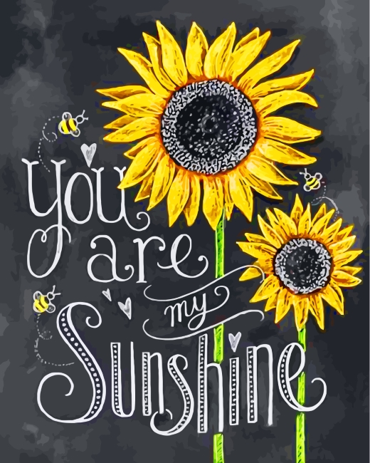 Finalized artwork Sunshine Quote Calligraphy